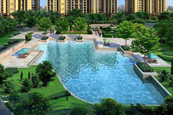 济南恒大金碧新城项目新售楼处景观泳池安装工程